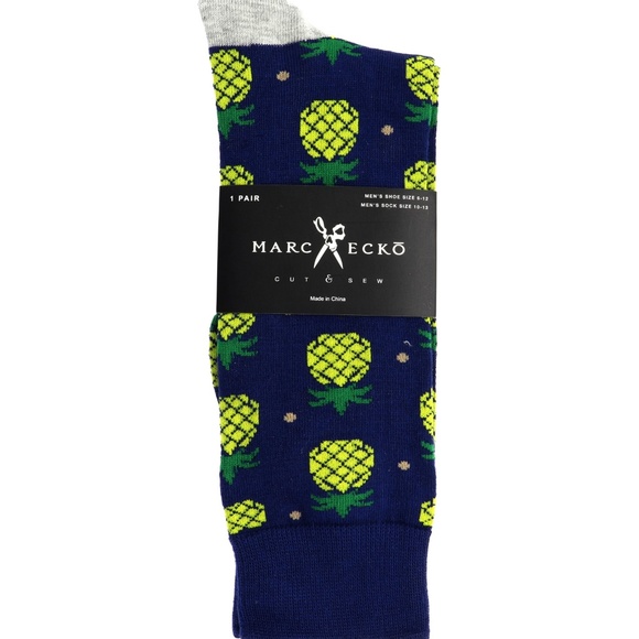 Marc Ecko Other - Marc Ecko "Pineapple" Blue Novelty Dress Socks